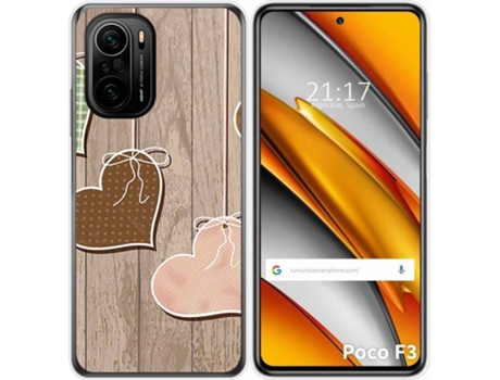 Carcasa Xiaomi Mi 11i 5G TUMUNDOSMARTPHONE Corazones Madera Multicolor