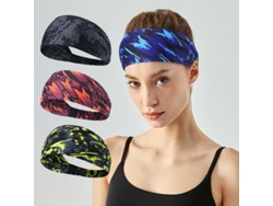 Diadema deportiva Yuysan de 4 piezas que absorbe el sudor y los impactos. Cinta elástica para el cabello, ideal para ejercicios de fitness.