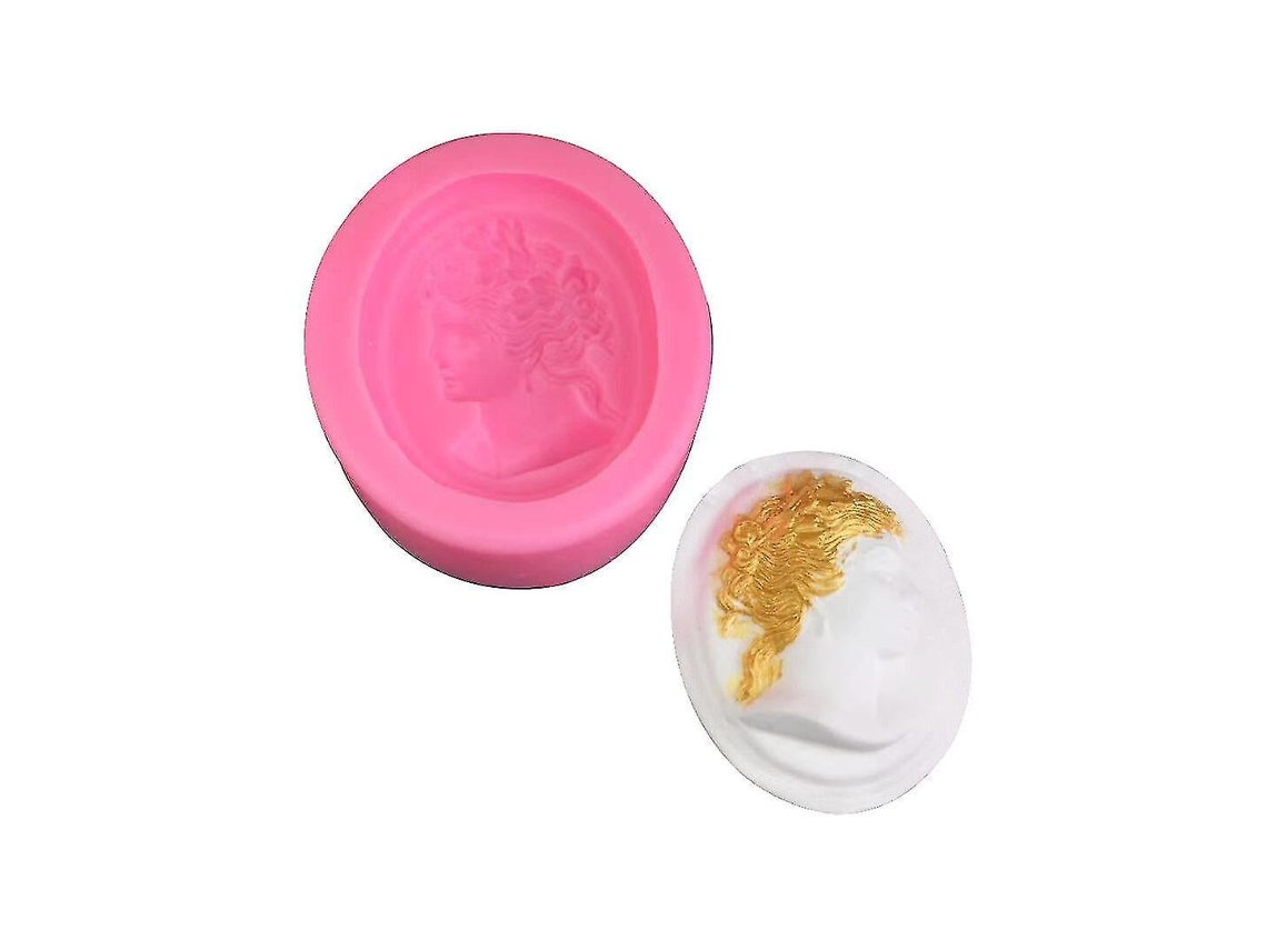 Formas De Bolo, Moldes Gesso Para Aromaterapia, Formato Cabeça Relé Retrô, 2 Peças Chaberlu