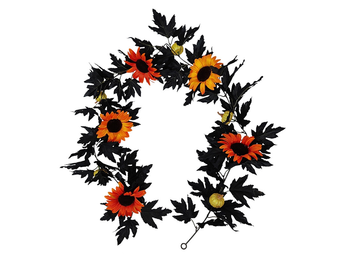 Accesorio de decoración de pared colgante de hoja de arce negro (simulación)