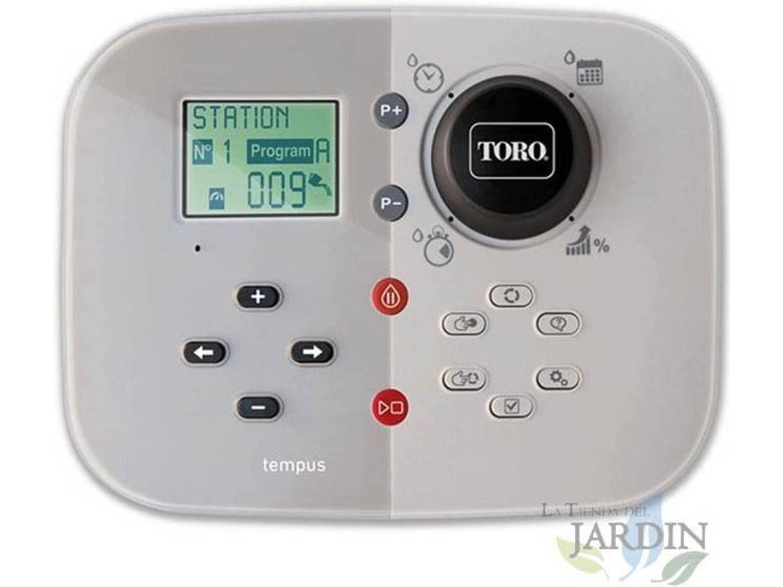 Programador de Riego Tempus TORO Eléctrico 4 Zonas Interior