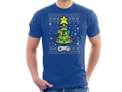 Camiseta de hombre con diseño de árbol de Navidad para consolas de videojuegos retro GOKOCO