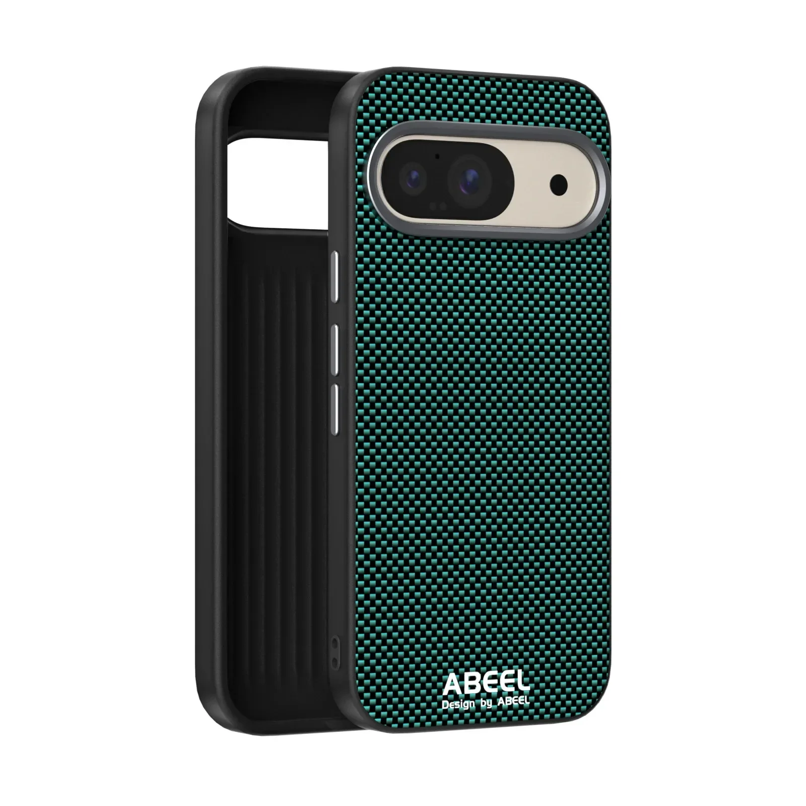 (verde, Google Pixel 9a) Para Lente Metálica Ultrafina De Magsafe Con Absorción Magnética De Fibra De Carbono Texturizado Funda Antichoque