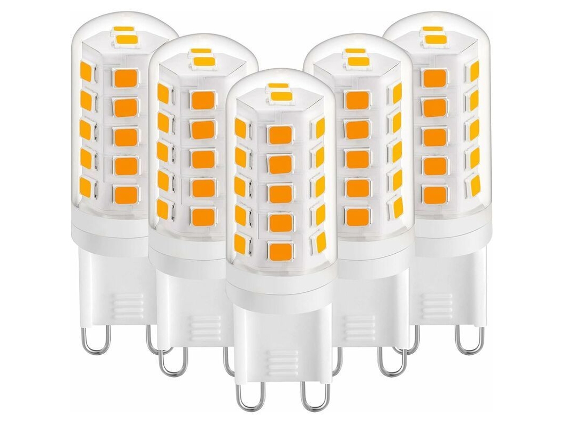 Bombilla Led G9 De 3w, Blanco Cálido 2700k, 350lm, Base G9 Para Lámpara De Mesa, Ca 220-240v, Paquete De 5