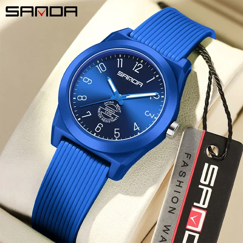 Reloj de pulsera MDUG para hombre, deportivo, cuadrado, doble esfera, movimiento de cuarzo, resistente al agua.