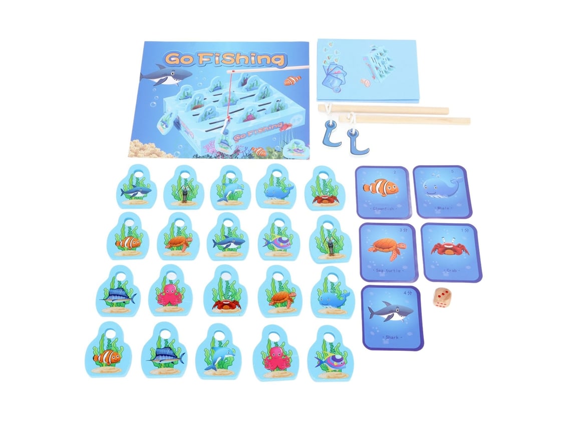 2026-juego De Pesca De Madera Para Niños Mejora Coordinación Con Diferentes Patrones Bloques De Madera Set Educativo