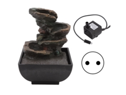 Fuente De Mesa Con 4 Niveles, Luz Led, Cascada, Resina Duradera, Para El Hogar/oficina, Enchufe Europeo 220v.