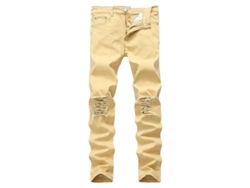 Pantalones Vaqueros De Tallas Grandes Para Hombre (26-42), Elásticos, Con Rotos, Estilo Casual Clásico, Verano 2023