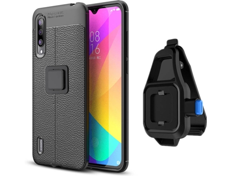 Funda Xiaomi Mi 9 Lite Rugged Leather con Soporte de Cintura Negro