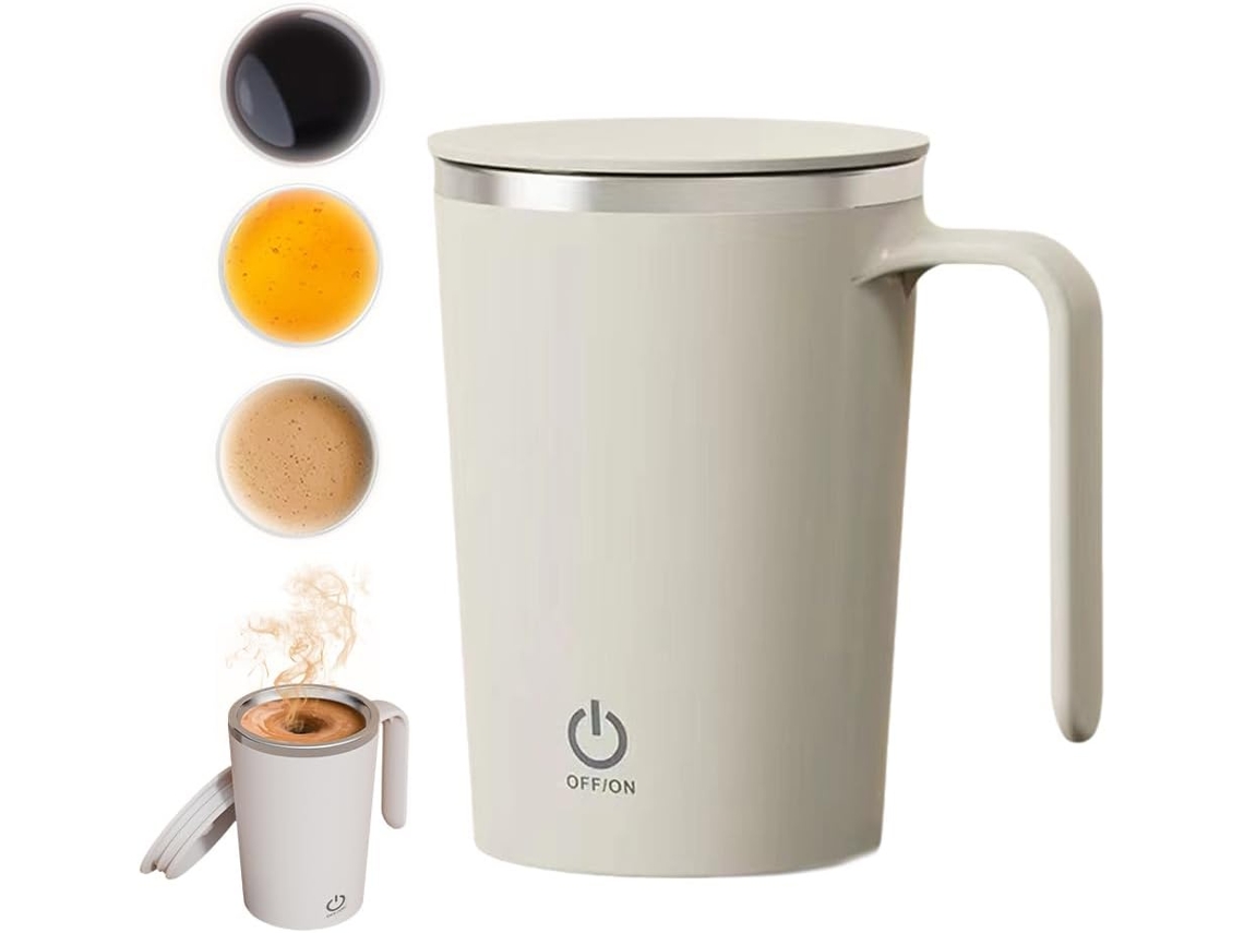 Nueva Taza De Café Automática Con Agitador Magnético, Taza De Café Automática Recargable Con Sensor De Temperatura (beige)