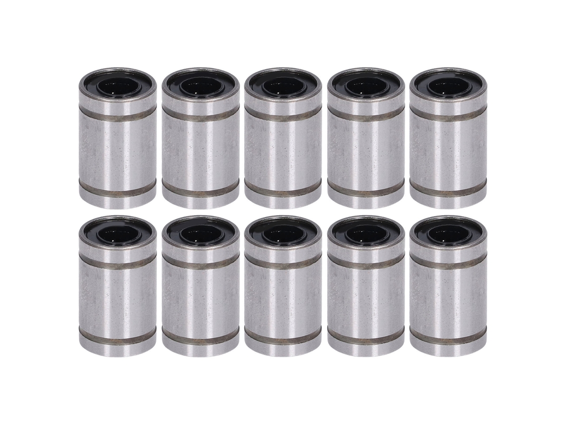 10 Rodamientos Lineales Lm6uu Para Eje Óptico, 6 Mm De Diámetro Interior, 12 Mm De Diámetro Exterior, Acero Inoxidable 304, Para Impresoras 3d Cnc.