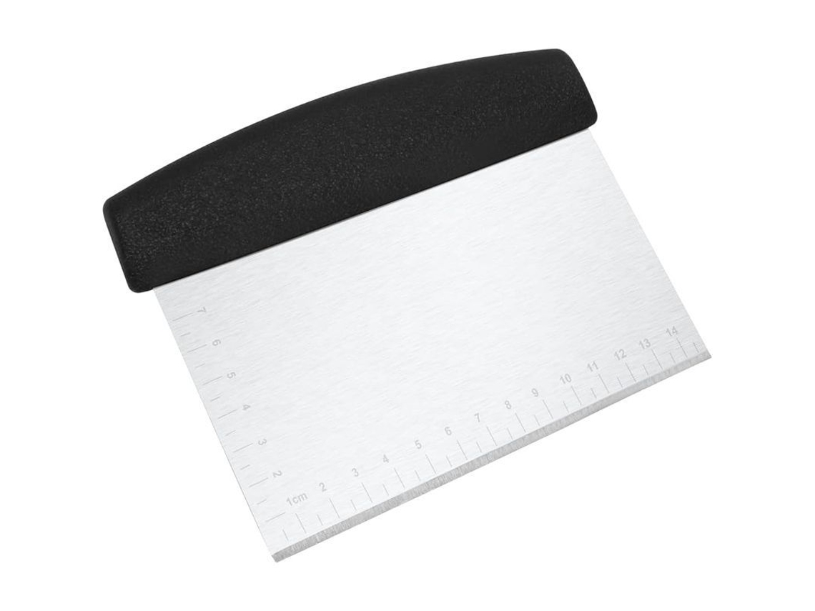 Raspador De Masa De Acero Inoxidable, Ideal Para Cortar Pizza Y Masa (negro, 15 Cm)