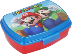 Lonchera SUPER MARIO BROS (Azul - Plástico - 5.5 x 16 x 12.5 cm)