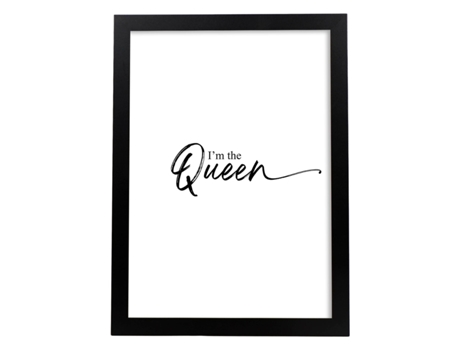 Póster NACNIC con Ilustración de Im The Queen Estilo Mensaje Inspiracional