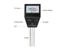 Medidor De Suelo Portátil 2 En 1 Para Ph Y Fertilidad Con Sonda Para Jardín, Invernadero Y Granja.