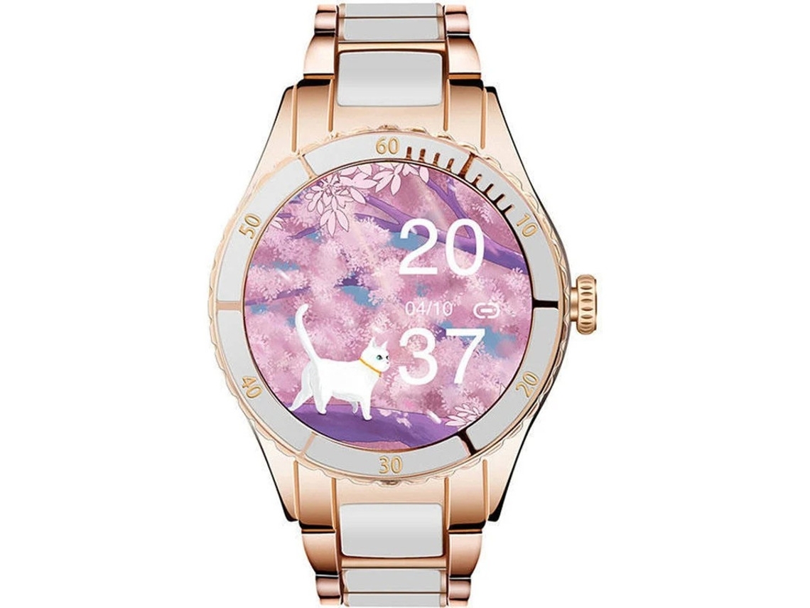 Reloj inteligente Z73, clásico, elegante, con pantalla dual de 1.09 pulgadas, ideal para uso diario (Blanco)