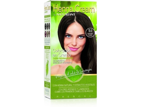 Tinte para el Pelo NATURTINT Crema De Henna 5.0 Marrón Claro (1 Unidade)