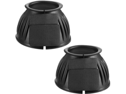 2 Protectores De Campana De Goma Con Doble Cierre Para Caballos, Con Sistema De Velcro.