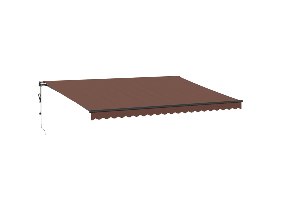 Maison Exclusive - Toldo Retráctil Automático Con Luces Led Marrón 500x350 Cm