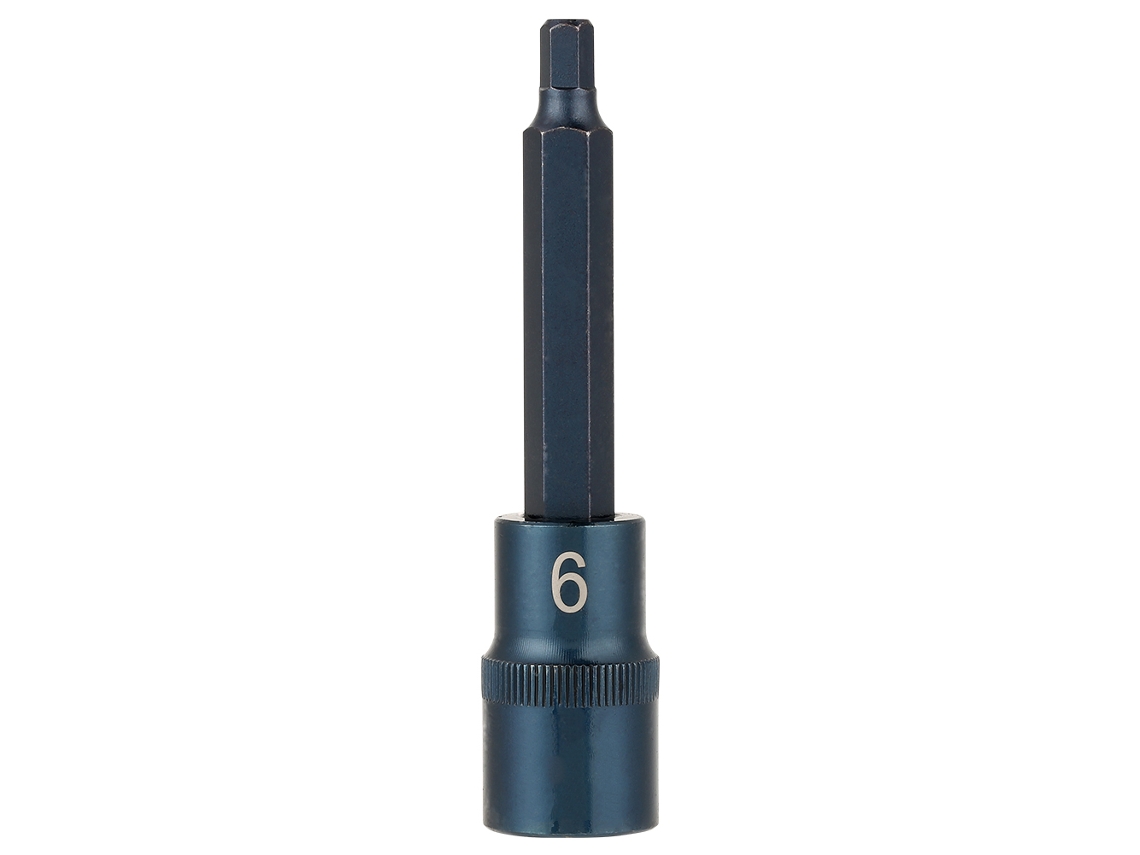 Adaptador Hexagonal De 1/2" (100 Mm, H6) Para Destornillador Eléctrico, Acero S2.