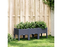 Jarron/floreira De Jardim C/ Pernas 120x40x42 Cm Pp Cinza Dkd Home Decor