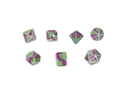 Juego De 7 Dados Poliédricos De Metal De Aleación Con Diferentes Formas Para Juegos De Mesa Y Fiestas.