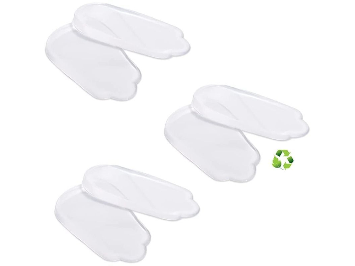 Soporte De Silicona Para El Talón Medio Y Lateral, Plantilla Correctora Para La Alineación Del Pie Y El Dolor De Rodilla.