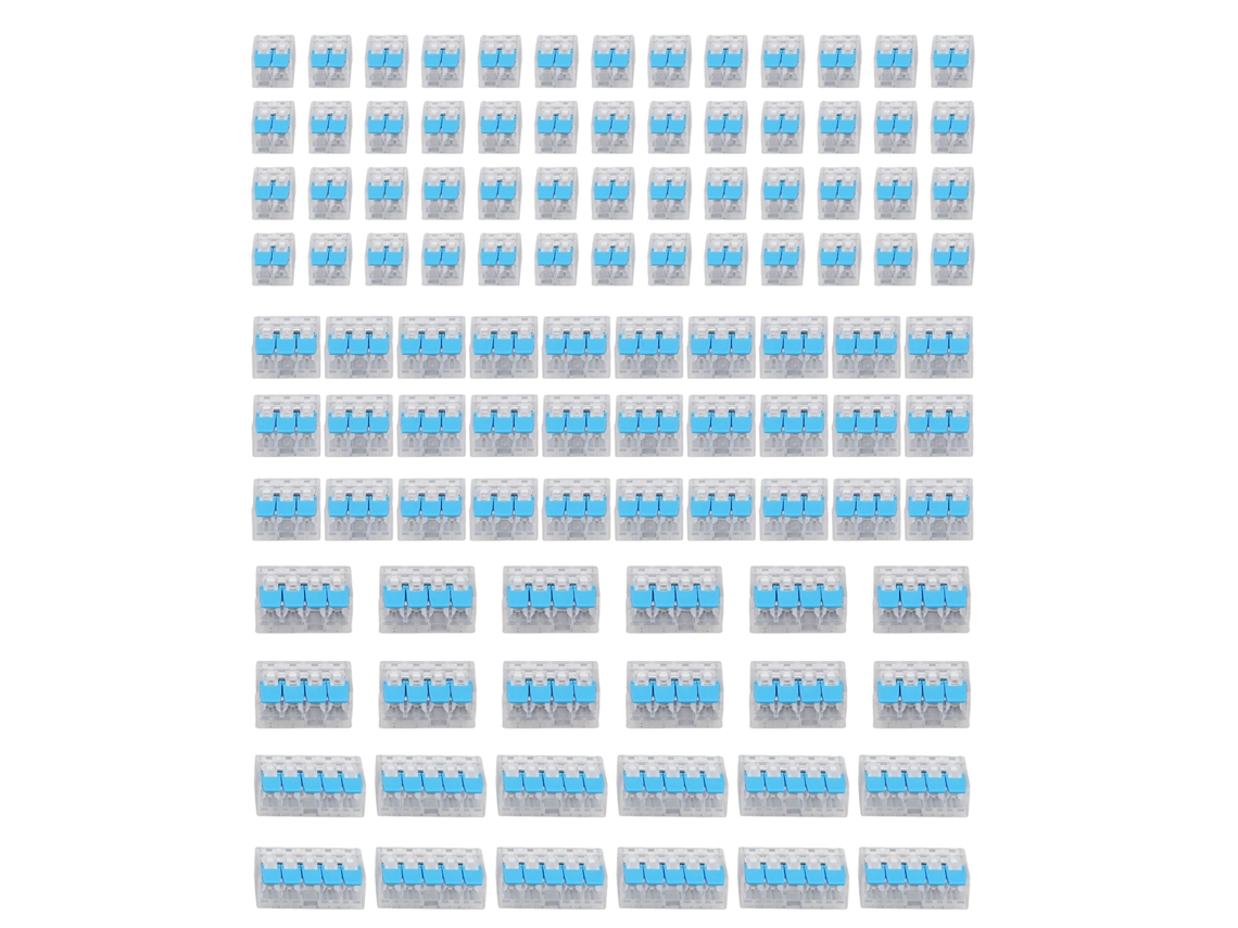 106 Conectores De Cable De Palanca Compactos Para Lámparas De Techo Y Focos - Azul