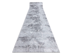 Alfombra de Pasillo Structural Mefe 2783 Mármol Dos Niveles de Vellón Gris 70cm