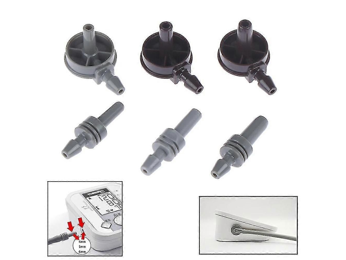 Conector de manguito para monitor digital de presión arterial de 4 mm/5 mm/6 mm y tonómetro de brazo. GOKOCO