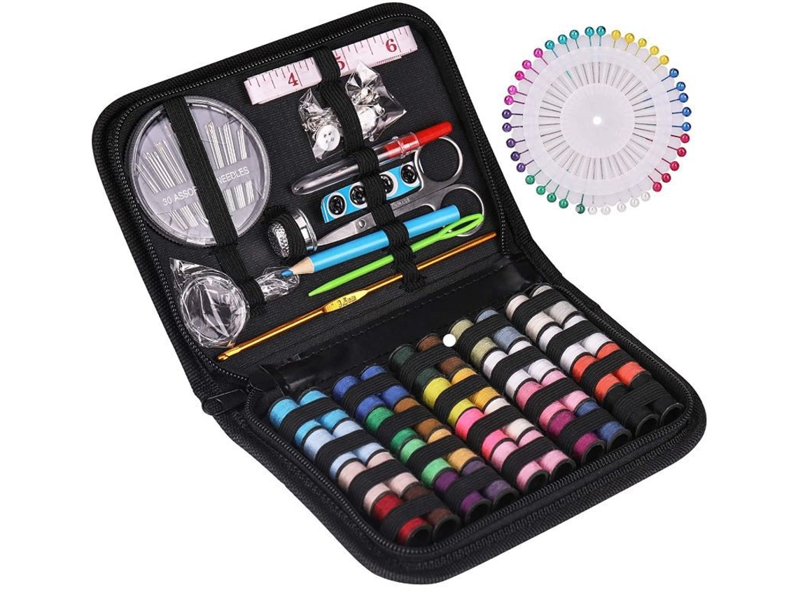 Kit de costura de viaje compacto con aguja e hilo incluidos Q40 Gertiz