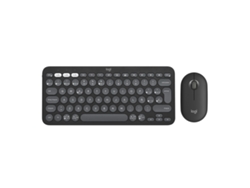 Teclado y Ratón LOGITECH Pebble 2 Combo (Grafito - Acero - Bluetooth - Bluetooth - Qwerty Español)