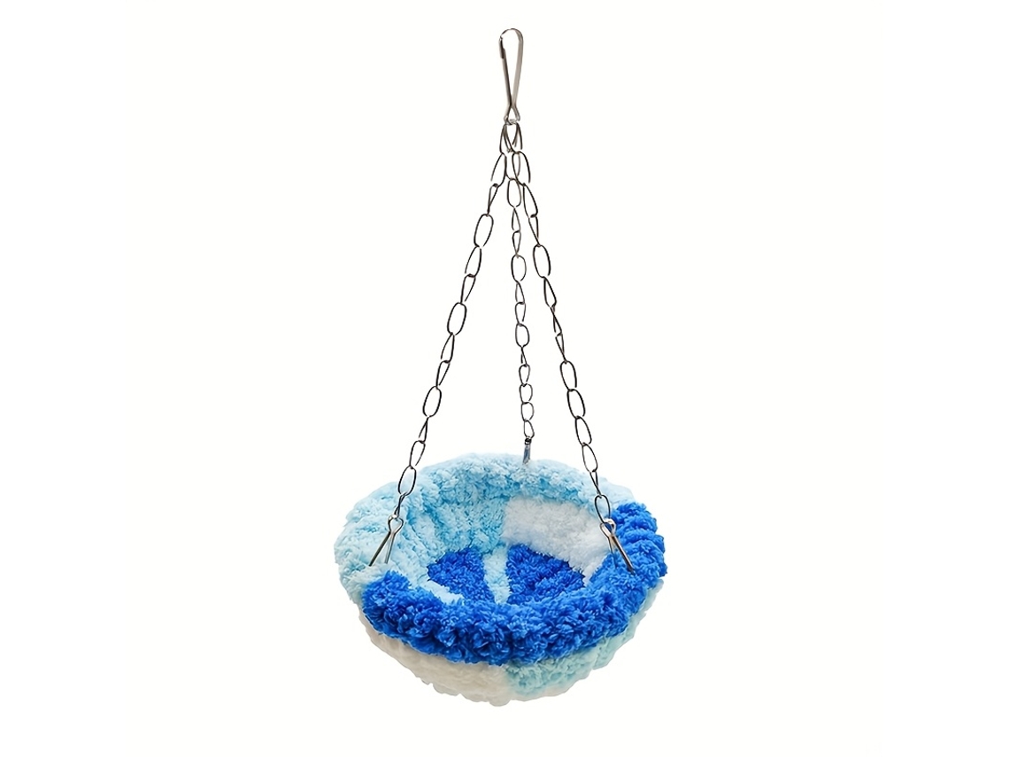 Columpio Para Pájaros Con Nido Colgante De Felpa: Jaula Colgante Grande Con Acolchado Suave, Adecuada Para Loros, Ergonómica, Para Uso Diari