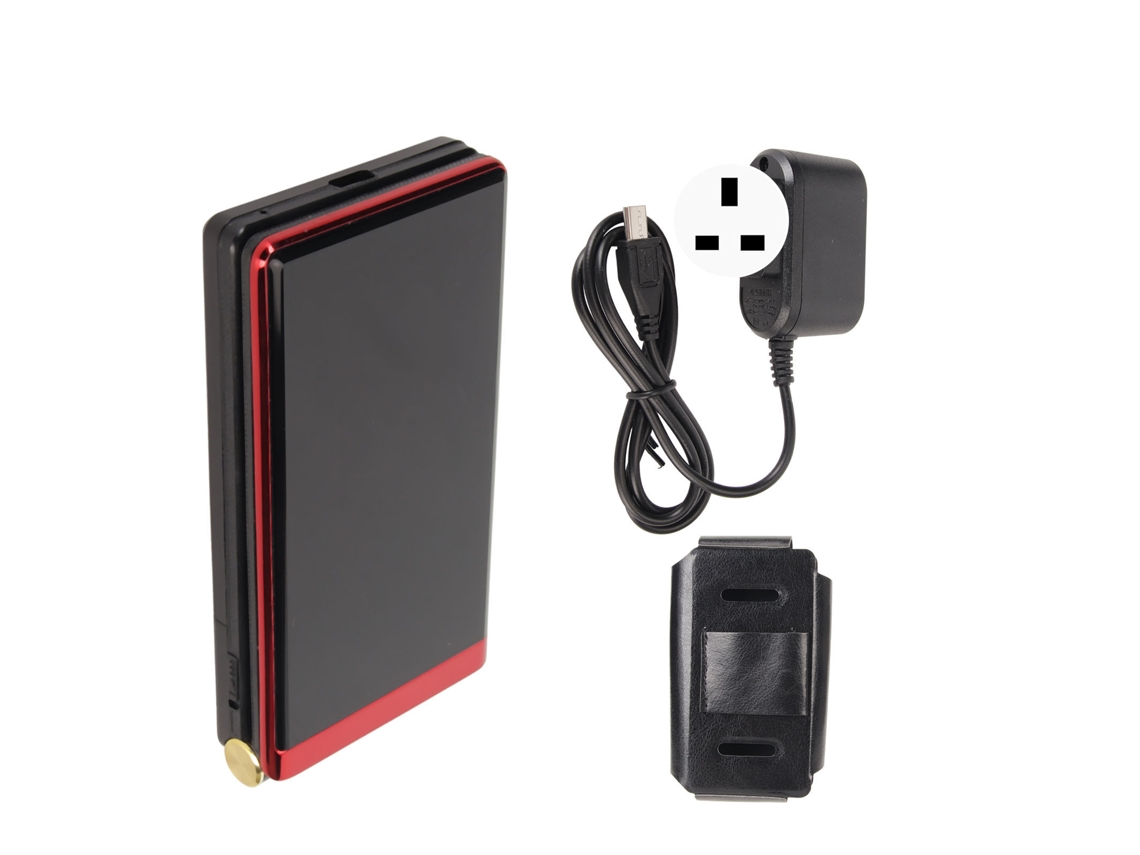 Telefone Flip Desbloqueado Para Idosos Com Botões Grandes Tela Dupla Bateria 5900mah Dual Sim 2g Gsm Vermelho Plug Uk