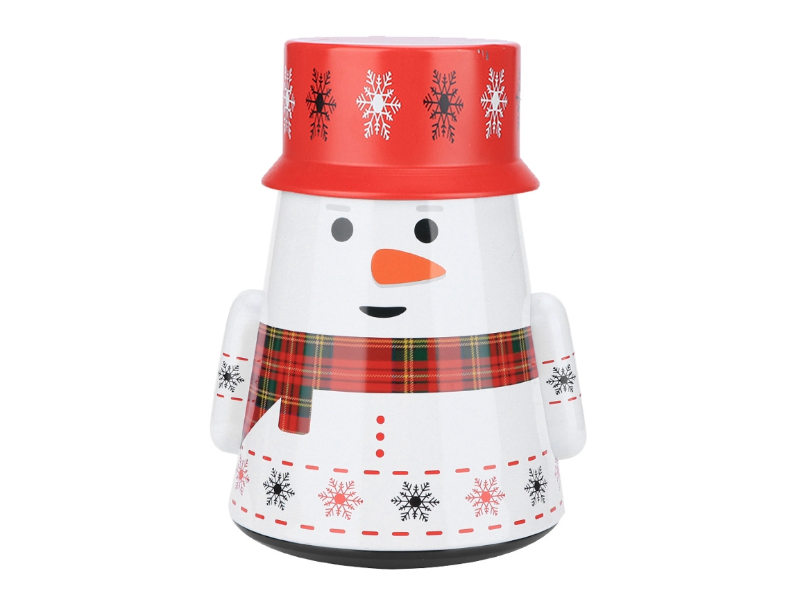 Taza navideña con decoración de muñeco de nieve. Regalo perfecto.