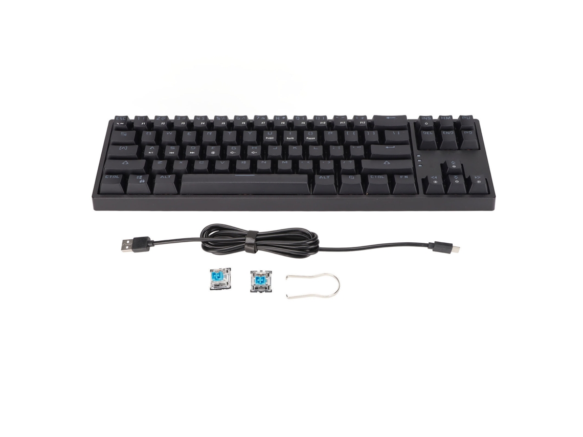 Teclado Mecánico Para Juegos De 71 Teclas Con Interruptores Azules, Iluminación Rgb, Puerto Usb-c Y Retroiluminación Lateral.
