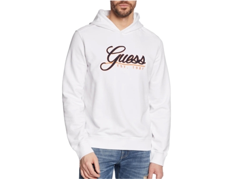 Sudadera GUESS JEANS Algodón Hombre (M - Blanco)