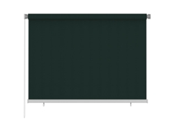 vidaXL Persiana enrollable de jardín HDPE verde oscuro 200x140 cm