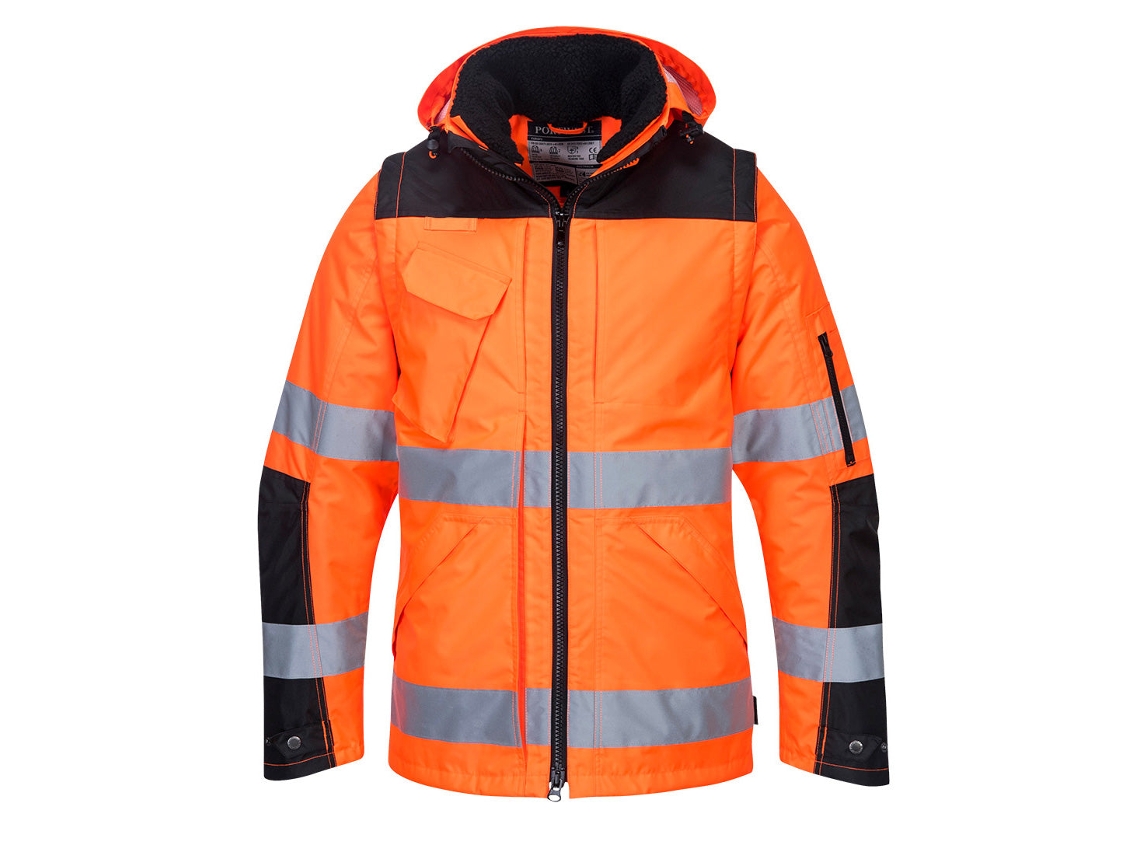 Chaqueta Portwest Pro Hi Vis 3 en 1 Versatilidad y protección / Amarillo Negro / M
