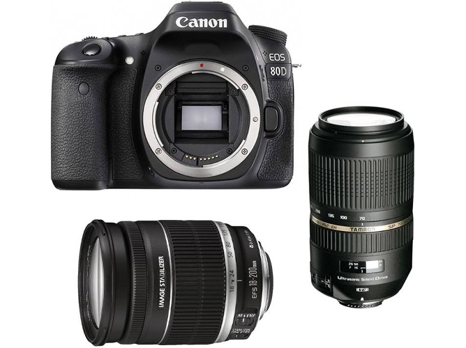 Kit Cámara Réflex CANON EOS 80D + 18-200 IS + Tamron 70-300 VC USD