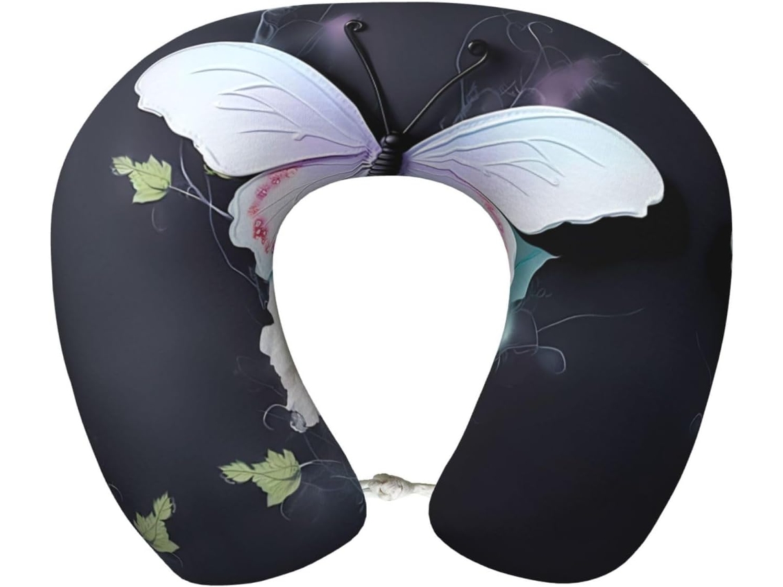 Almohada Viaje Espuma Viscoelástica Poliéster, Felpa Fácil Soporte, Ajustable Plegable: