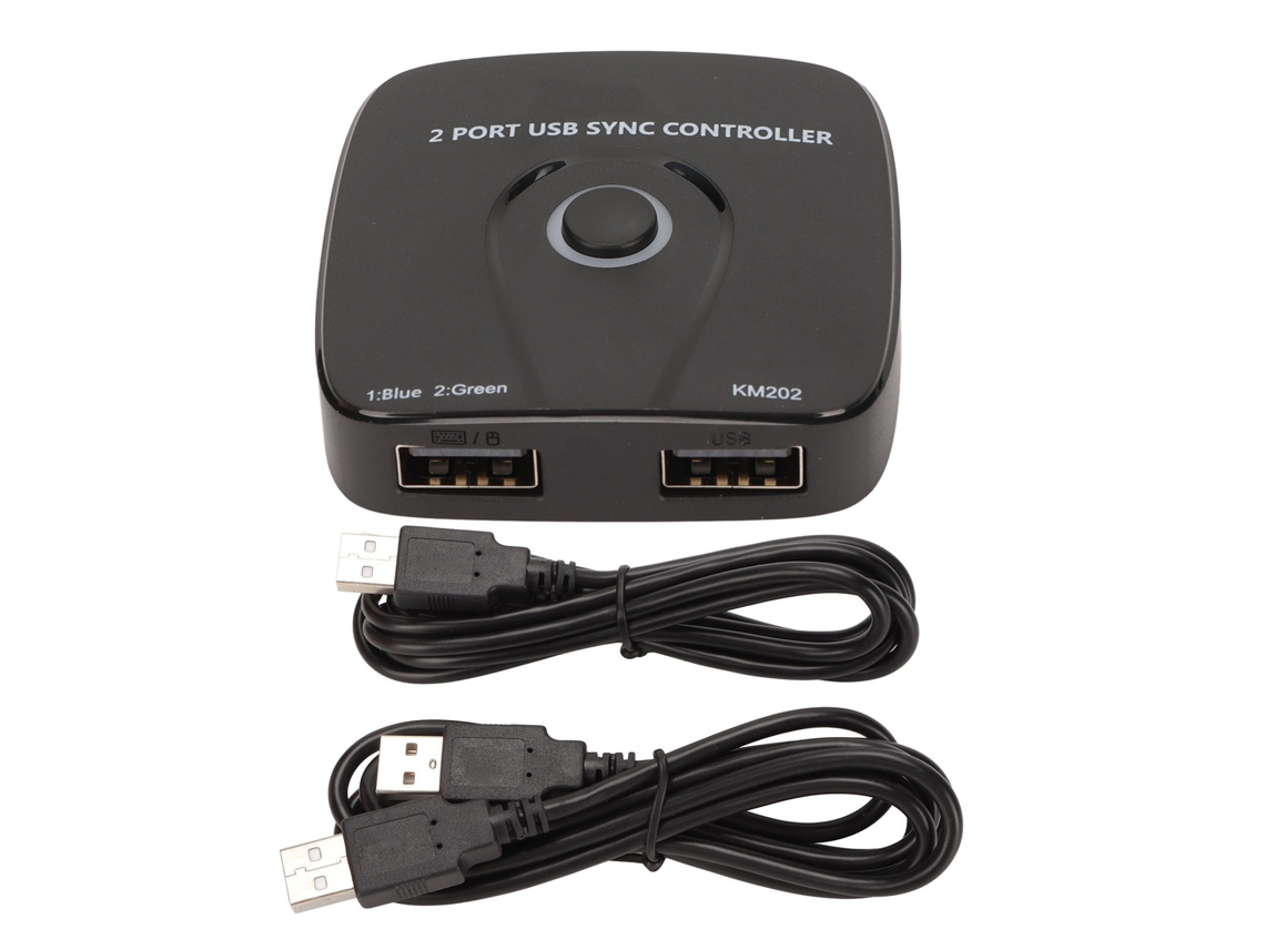 Comutador Usb 2 Em 1 Seletor Multifuncional Transmissão Estável Controlador Km Switch Sharing Switcher