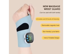 Masajeador Eléctrico Inalámbrico De Mano Y Muñeca Ems, 10 Modos De Vibración Para Aliviar La Fatiga Muscular De La Mano (azul) Eifson