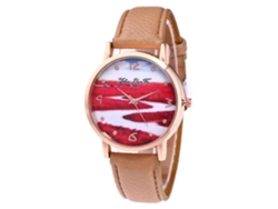 Reloj De Pulsera De Aleación Zhoulianfa F-447 Con Dial Redondo Y Cuarzo (beige)