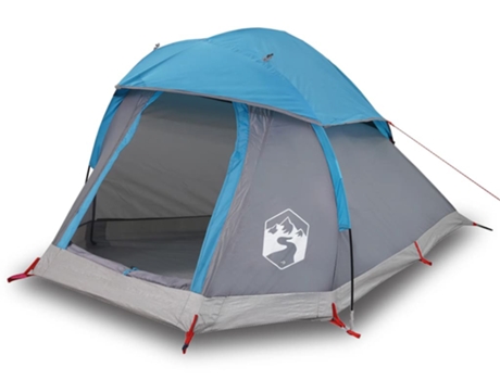 vidaXL Tienda de campaña iglú para 1 persona impermeable azul