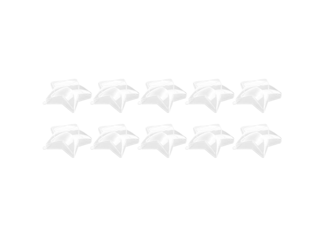 Juego de 10 bolas de plástico transparente de 80 mm para decorar, ideales para árboles de Navidad y fiestas. Perfectas para decorar tu hogar. Hengjian