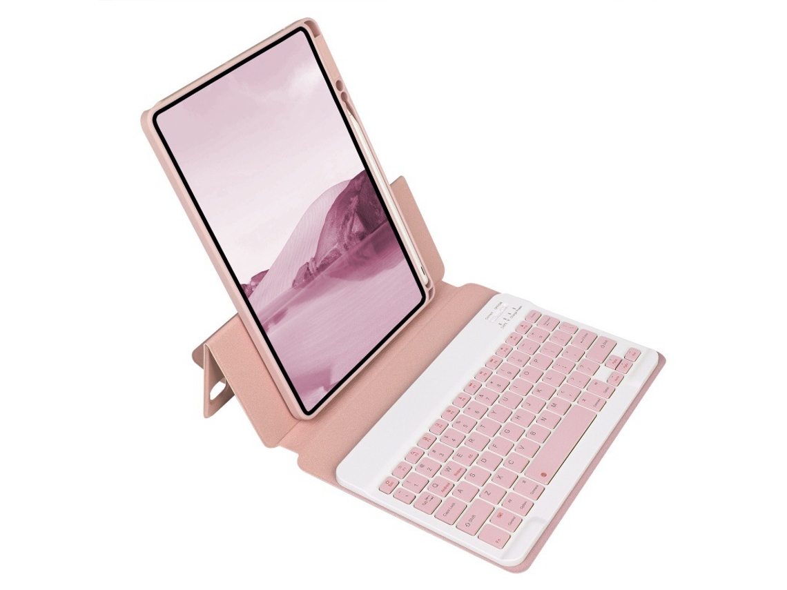 Funda con teclado Bluetooth Fwinl para Microsoft Surface Pro 7, cubierta protectora con teclado táctil, diseño de árbol negro portugués