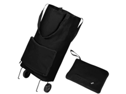 Carrito de compras plegable 2 en 1 Xiuh, carrito de compras plegable, carrito de compras plegable remolcable, negro, 2023 GOKOCO