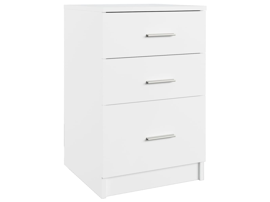 MAISON EXCLUSIVE Mesita de noche de madera blanca (40x40x63 cm)