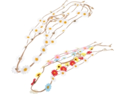 Diademax Marguerite Bohème 2pcs Pour Mujers Y Filles Sangle Ajustable En Soie Corde, Accessoires